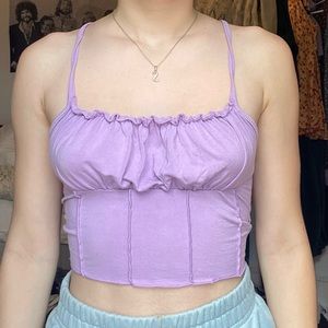 Purple Milkmaid Tank
